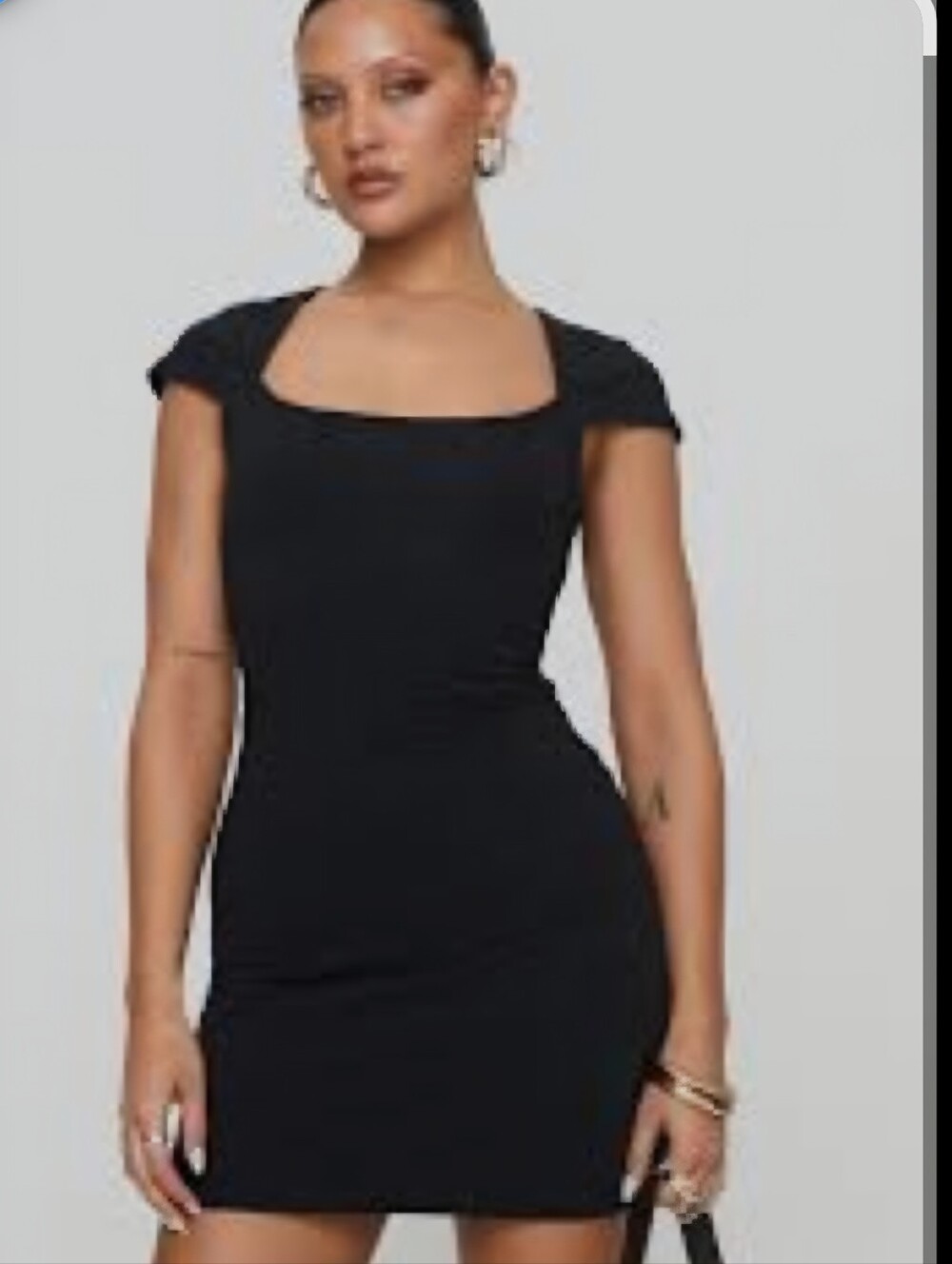 Black bodycon mini dress